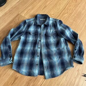 Outerknown Men’s Blanket Shirt in Puget Plaid size L